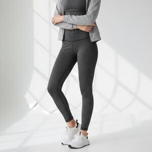 Lululemon Wunder Under Hi-Rise Tight 28" Women's Sz 8 Variegated Knit Black